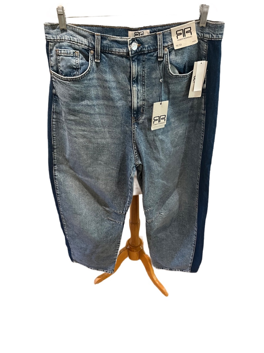 Robert Rodriguez Women's High-Rise Wide-Leg Jeans Mermaid Blue Size 16/33 NWT